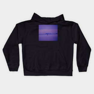 Whale Tale in Purple Dusk Kids Hoodie